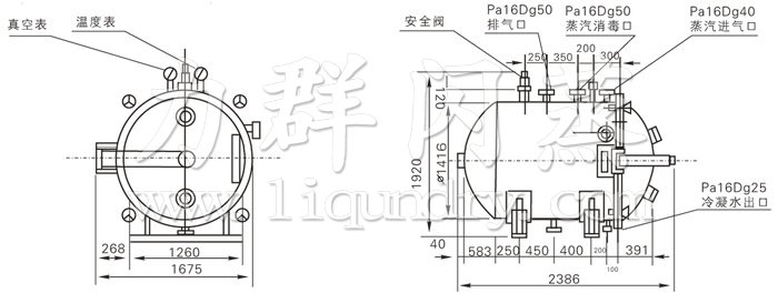 圓形靜態真空幹燥機結構（gòu）示意圖